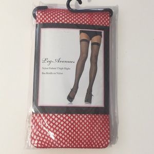 NWT 3 PAIRS for $9 LEG AVENUE RED Fishnet